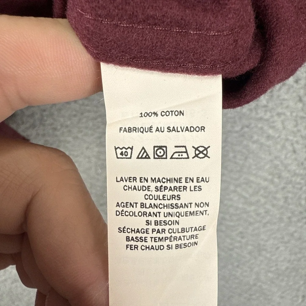 LL Bean Chamois Flannel Shirt Mens XL Maroon Traditional Fit - Picture 8 of 8